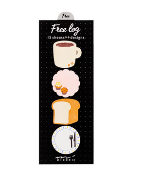 Midori Sticky Note-Free Log Meal - Smidapaper Ikigai Shop