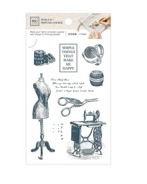 MU Fabric Print-On Sticker with Drawstring Pouch | No. 2 - Smidapaper Ikigai Shop