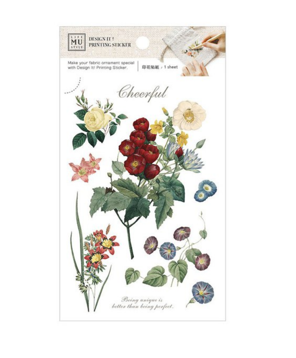 MU Fabric Print-On Sticker with Drawstring Pouch | No. 4 - Smidapaper Ikigai Shop