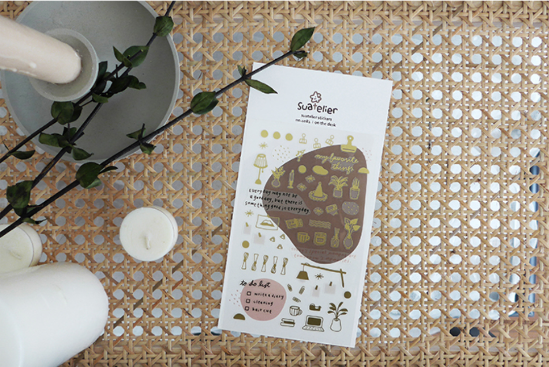 Suatelier On The Desk Stickers - Smidapaper Ikigai Shop