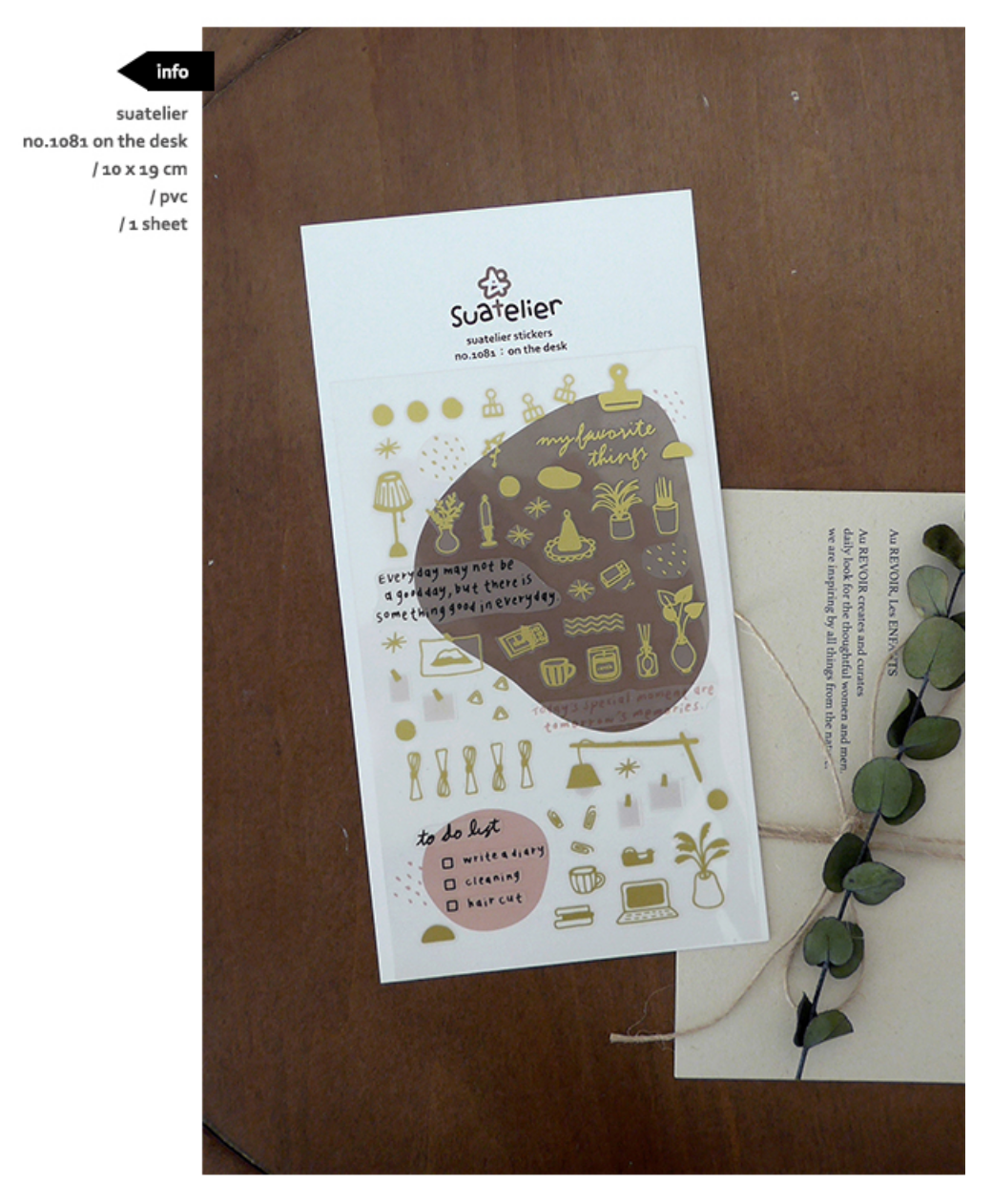 Suatelier On The Desk Stickers - Smidapaper Ikigai Shop