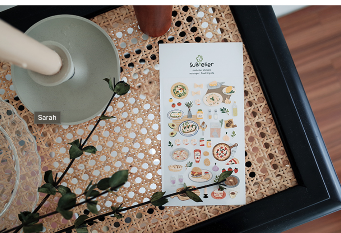 Suatelier Food Trip #1 Stickers - Smidapaper Ikigai Shop
