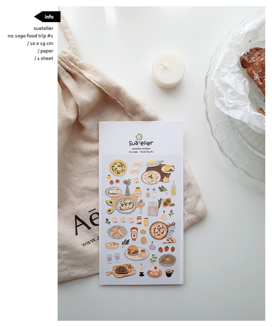 Suatelier Food Trip #1 Stickers - Smidapaper Ikigai Shop