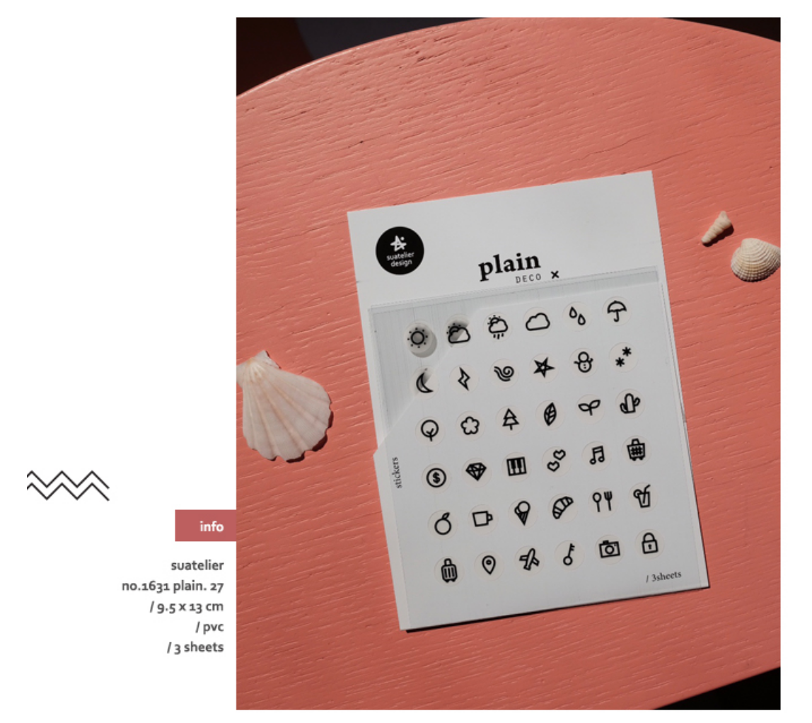 Suatelier Plain Deco x 27 - Smidapaper Ikigai Shop