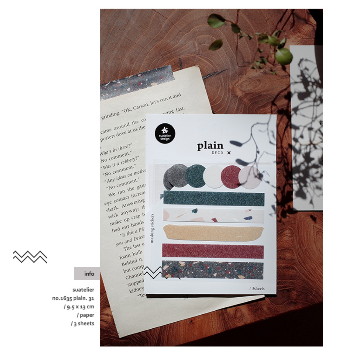 Suatelier Plain Deco x 31 - Smidapaper Ikigai Shop