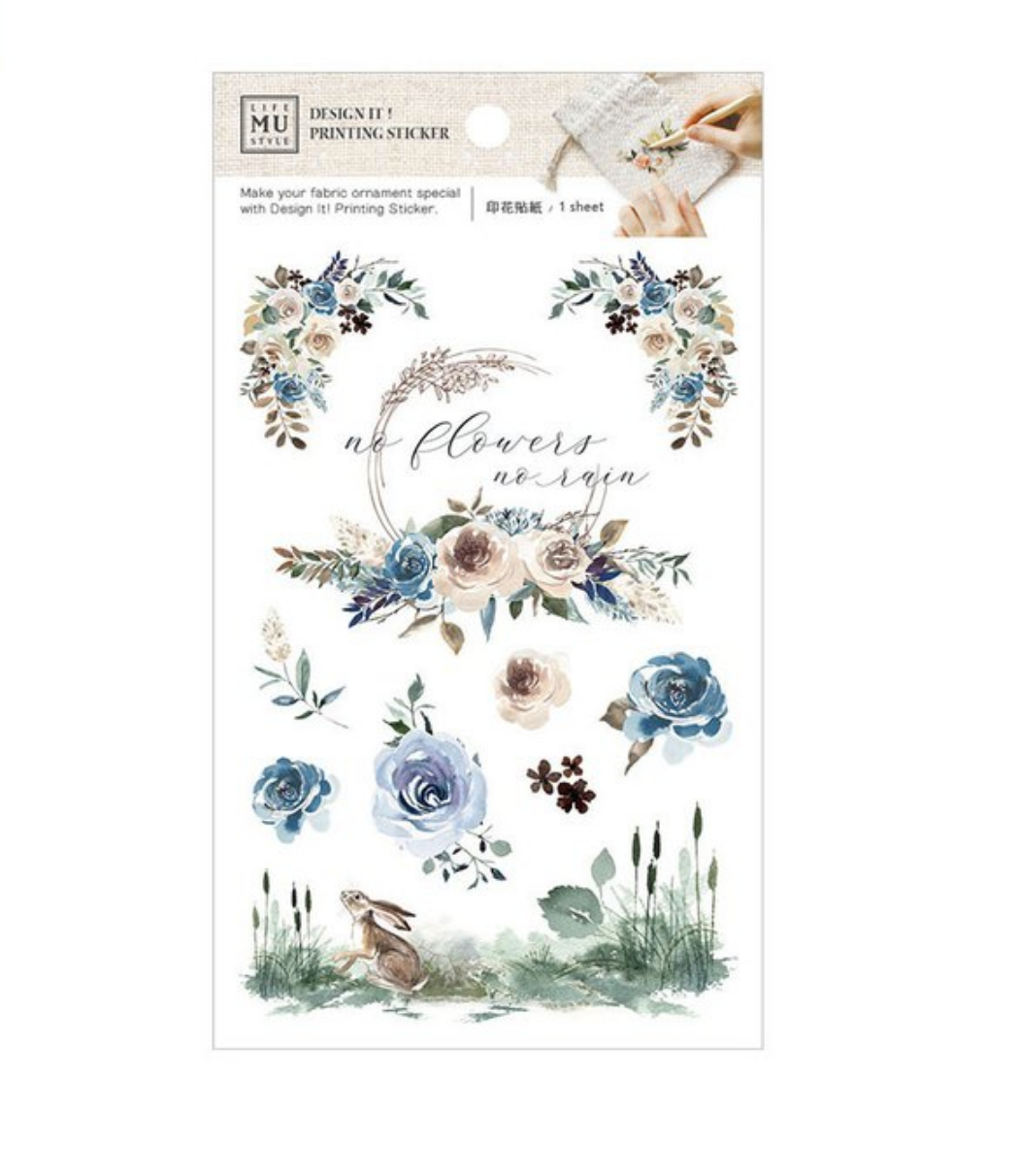 MU Fabric Print-On Sticker with Drawstring Pouch | No. 7 - Smidapaper Ikigai Shop