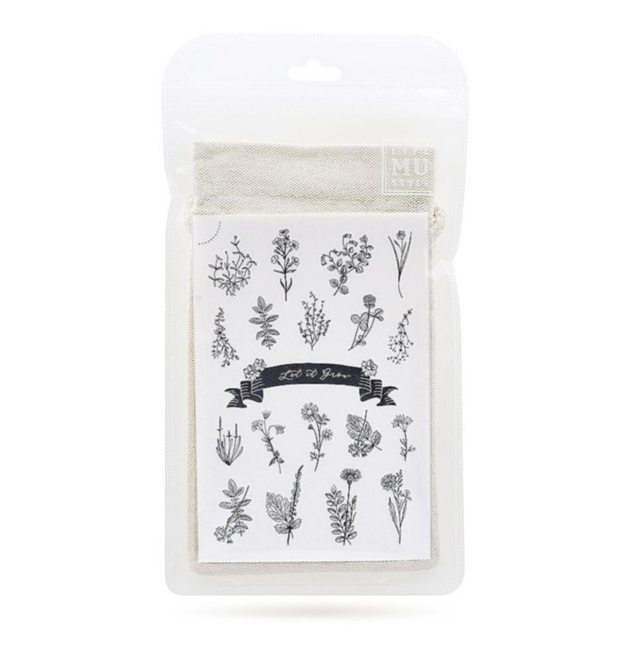 MU Fabric Print-On Sticker with Drawstring Pouch | No. 8 - Smidapaper Ikigai Shop