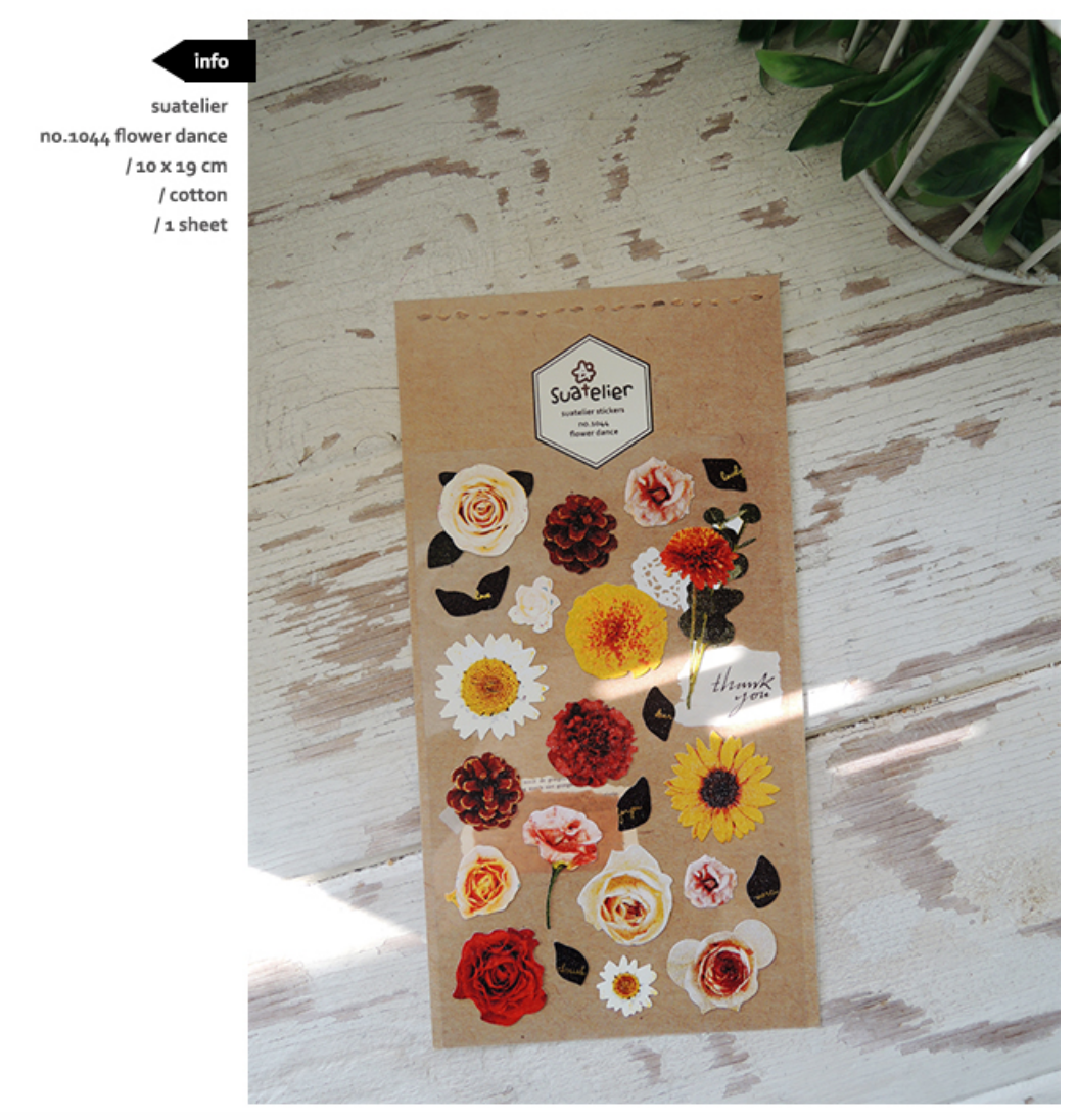 Suatelier - Stickers - Flower Dance - Smidapaper Ikigai Shop