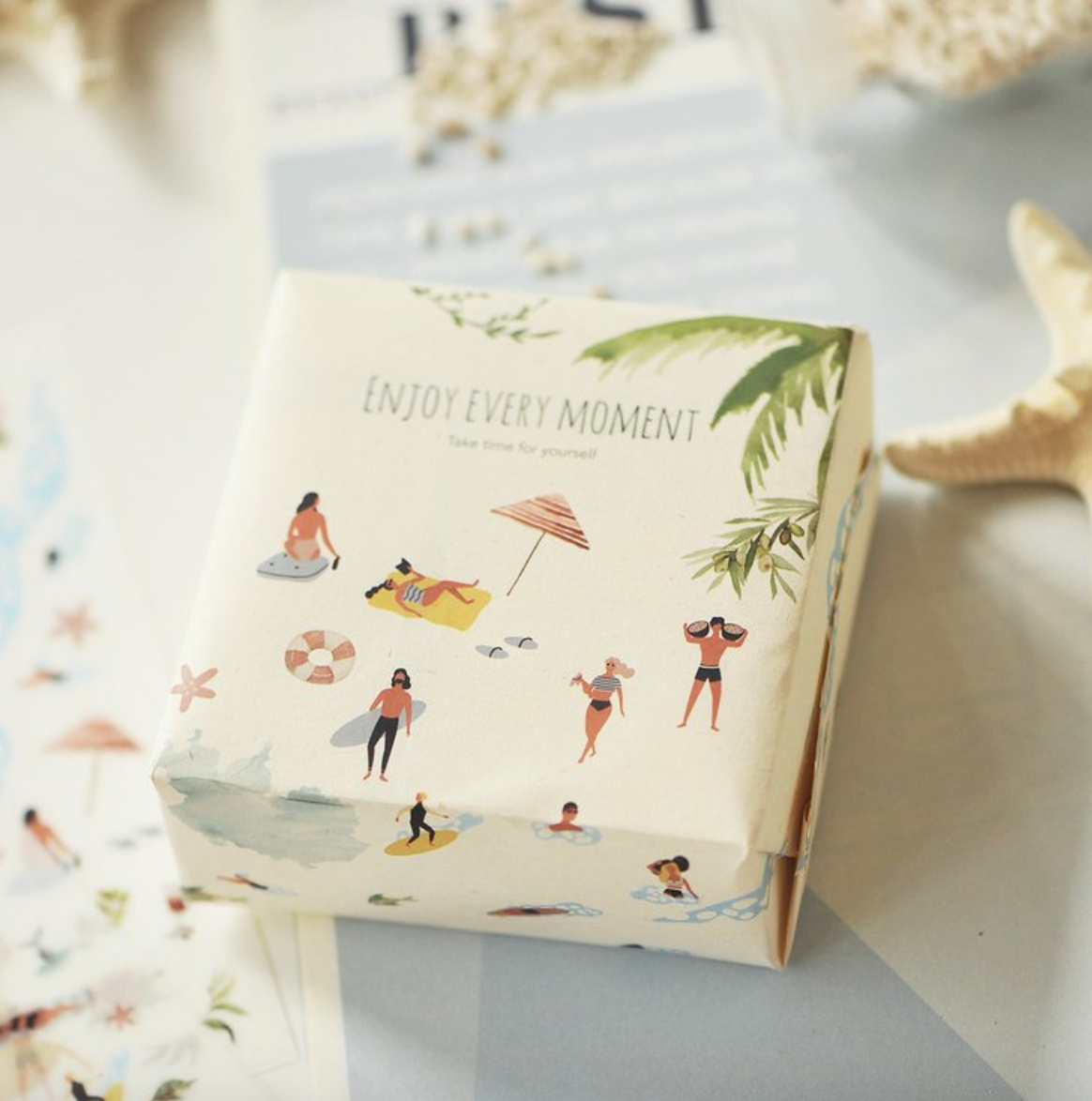 MU Print-On Stickers-076 Enjoy Every Moment - Smidapaper Ikigai Shop