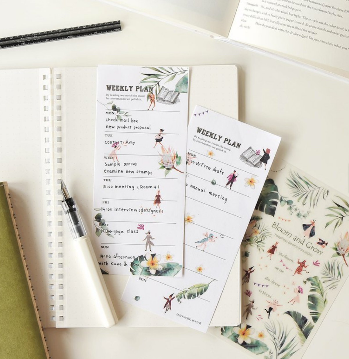 MU Print-On Stickers-079 Bloom & Grow - Smidapaper Ikigai Shop