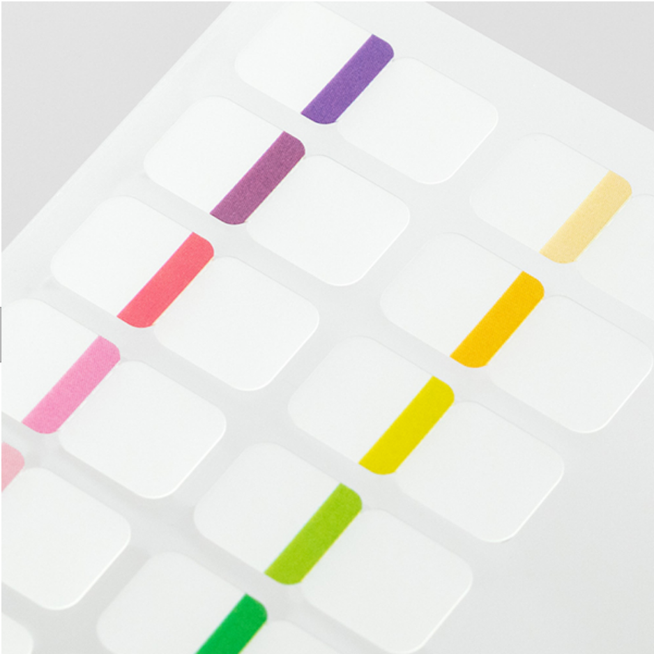 Midori Schedule Rainbow Tab Stickers - Smidapaper Ikigai Shop