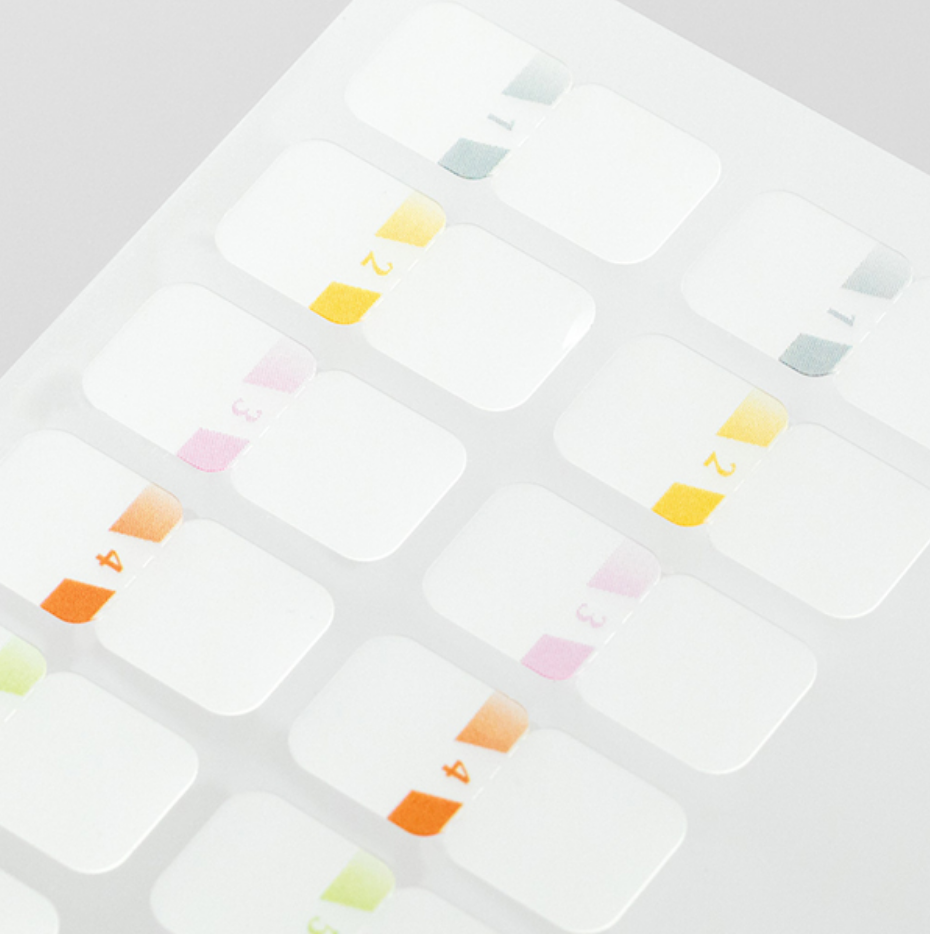 Midori Schedule Mini Rainbow Tab Stickers (48 pieces) - Smidapaper Ikigai Shop