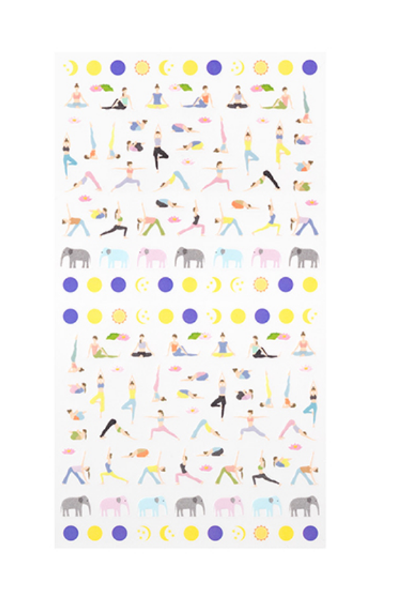 Midori Schedule Seal Yoga Stickers - Smidapaper Ikigai Shop