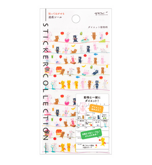 Midori Schedule Seal Forest Animals Stickers - Smidapaper Ikigai Shop