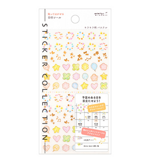 Midori Schedule Seal Cute Shapes Stickers - Smidapaper Ikigai Shop