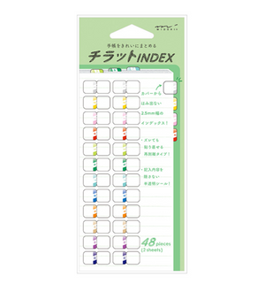 Midori Schedule Mini Rainbow Tab Stickers (48 pieces) - Smidapaper Ikigai Shop