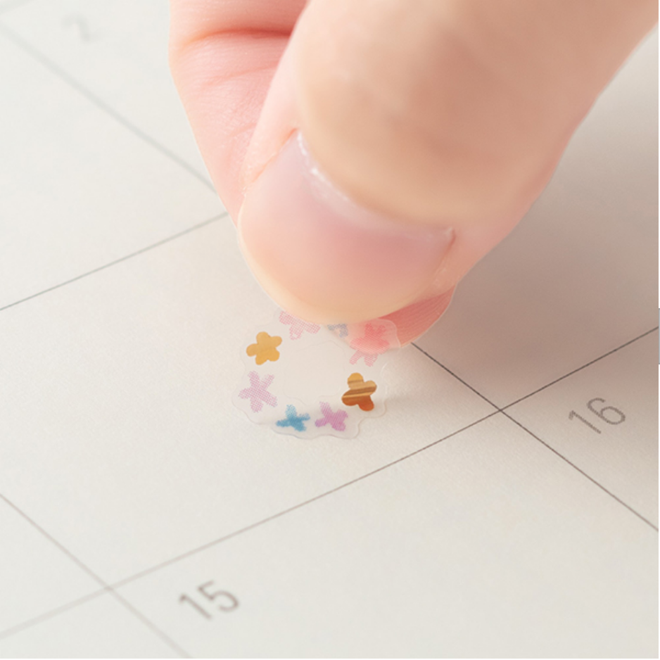 Midori Schedule Seal Cute Shapes Stickers - Smidapaper Ikigai Shop