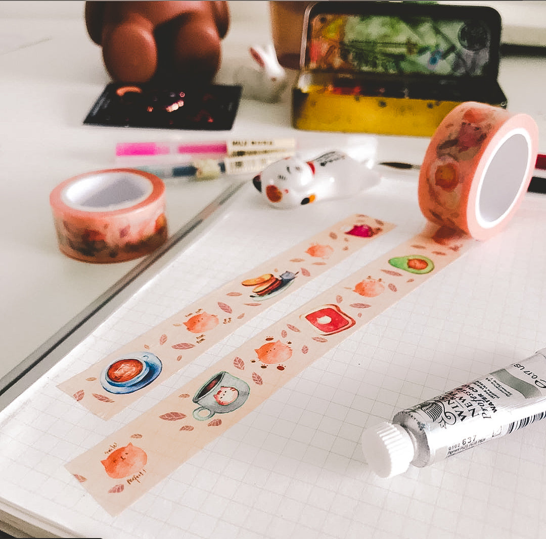 Catfe Washi Tap - Smidapaper Ikigai Shop