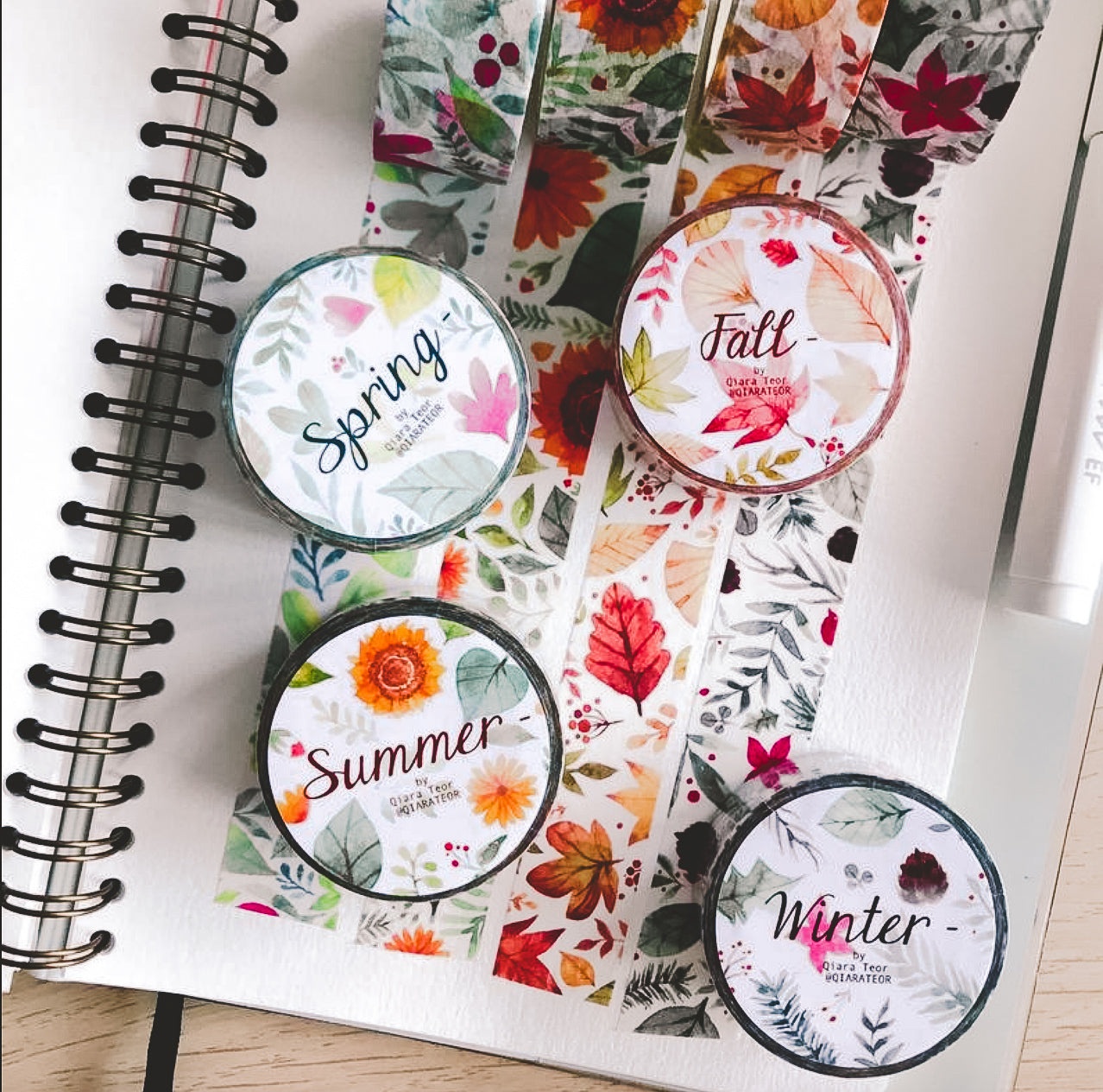 Four Seasons Washi Tape - Smidapaper Ikigai Shop