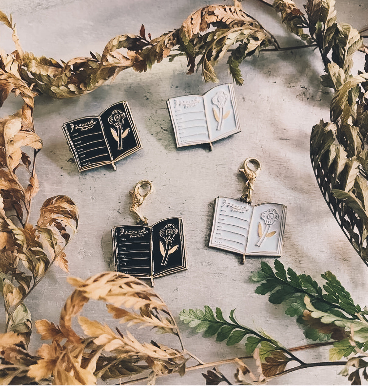 Ebony and Ivory Diary Charm - Smidapaper Ikigai Shop