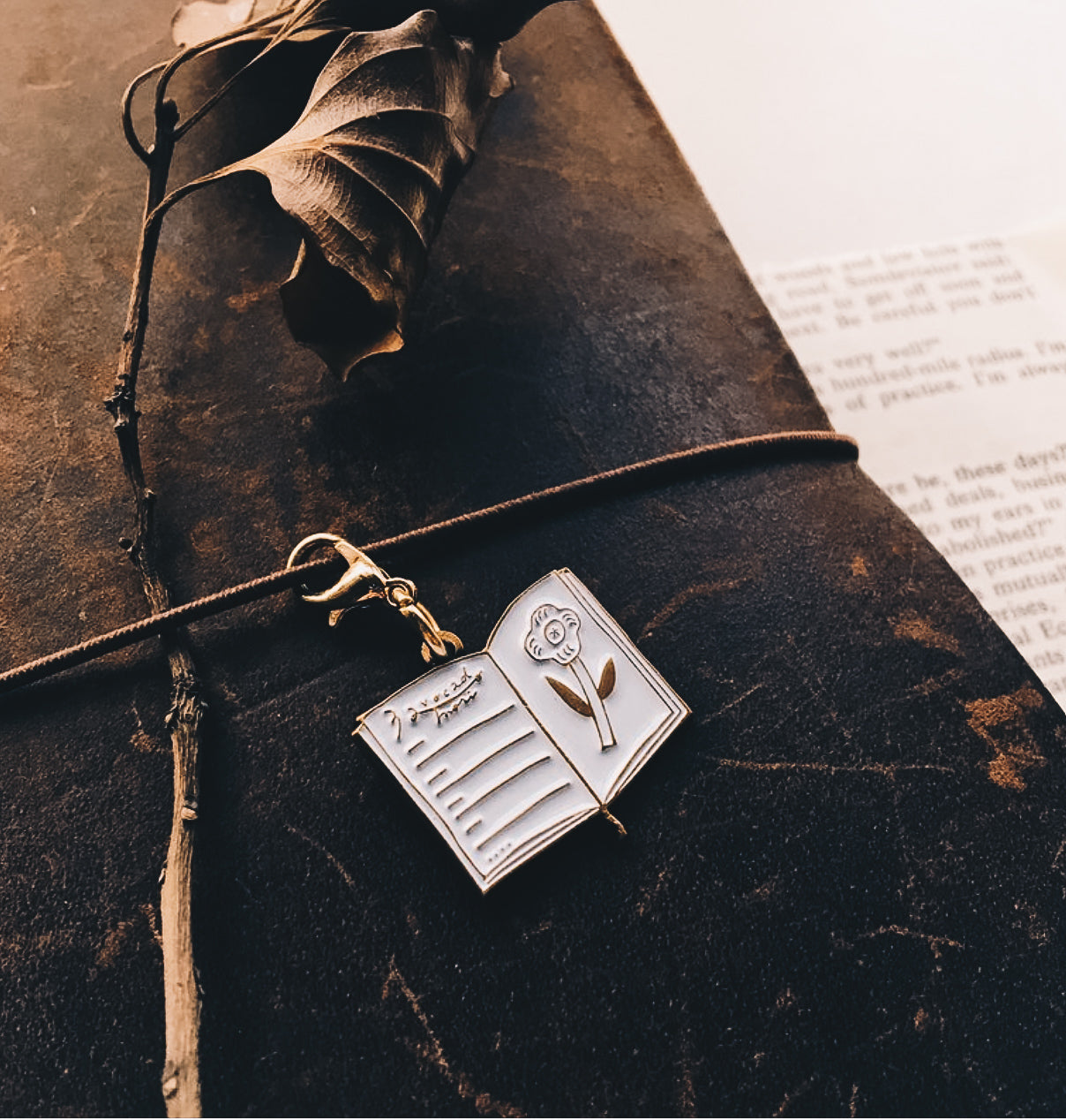 Ebony and Ivory Diary Charm - Smidapaper Ikigai Shop