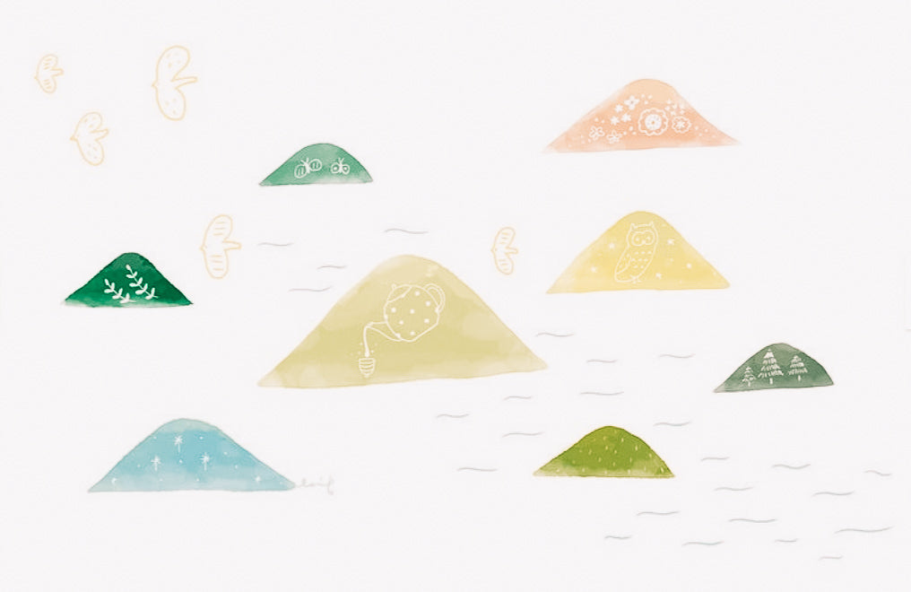 Mountains Postcard - Smidapaper Ikigai Shop