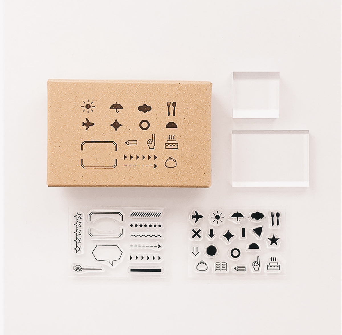 Jizai Clear Stamp: Daily Symbol Set - Smidapaper Ikigai Shop