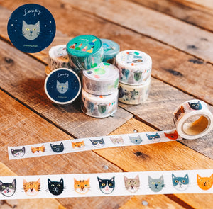 Cat's Face Washi Tape - Smidapaper Ikigai Shop