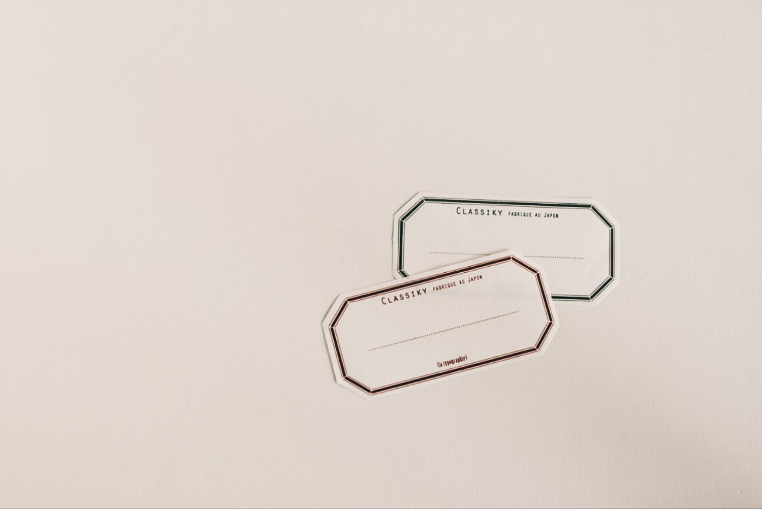 Letterpress Water Adhesive Label Book (Green) - Smidapaper Ikigai Shop