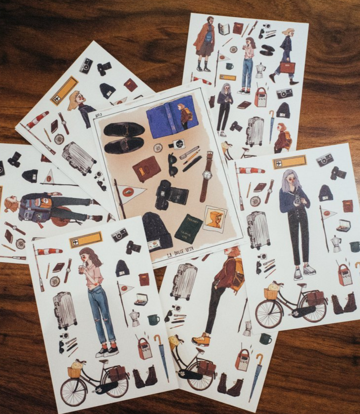 La Dolce Vita Bon Voyage Postcard (8 Individual Designs) - Smidapaper Ikigai Shop