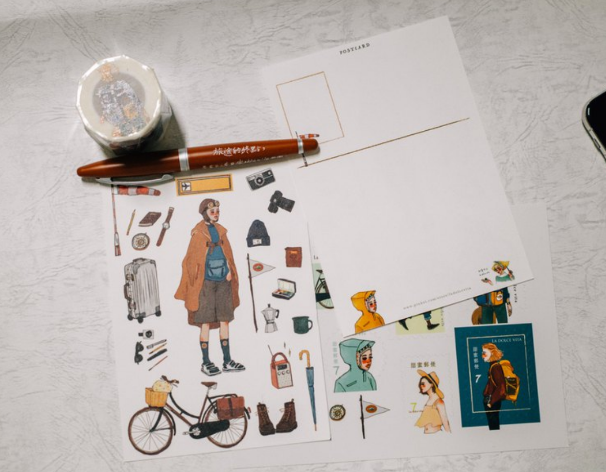 La Dolce Vita Bon Voyage Postcard (8 Individual Designs) - Smidapaper Ikigai Shop