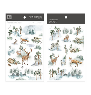 MU Print-On Stickers-097 Winter Alps - Smidapaper Ikigai Shop