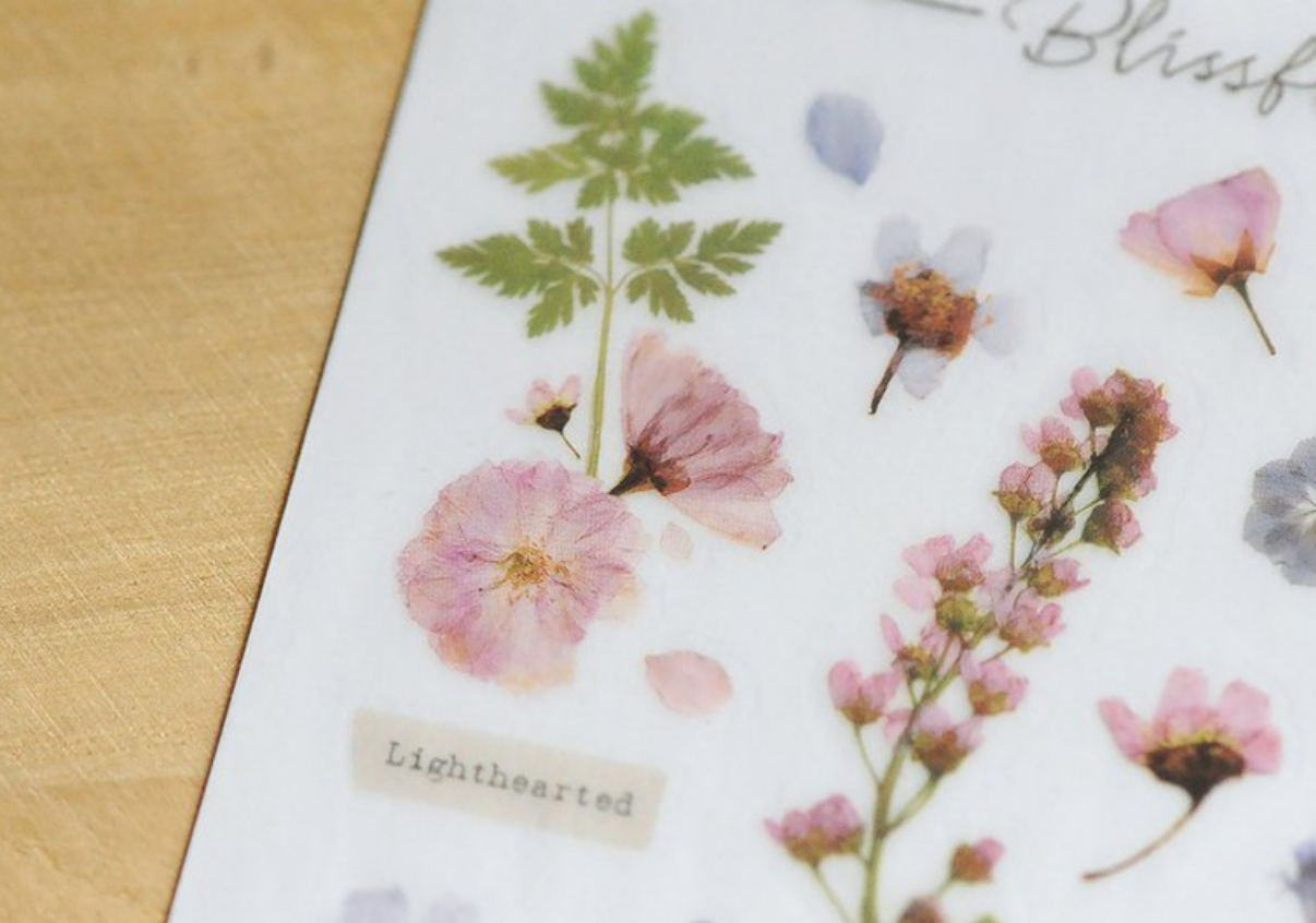 MU Print-On Stickers-104 Pressed Flowers - Smidapaper Ikigai Shop