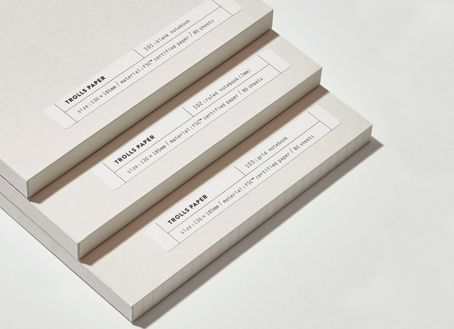 Plain Note 103: Grid Note - Smidapaper Ikigai Shop