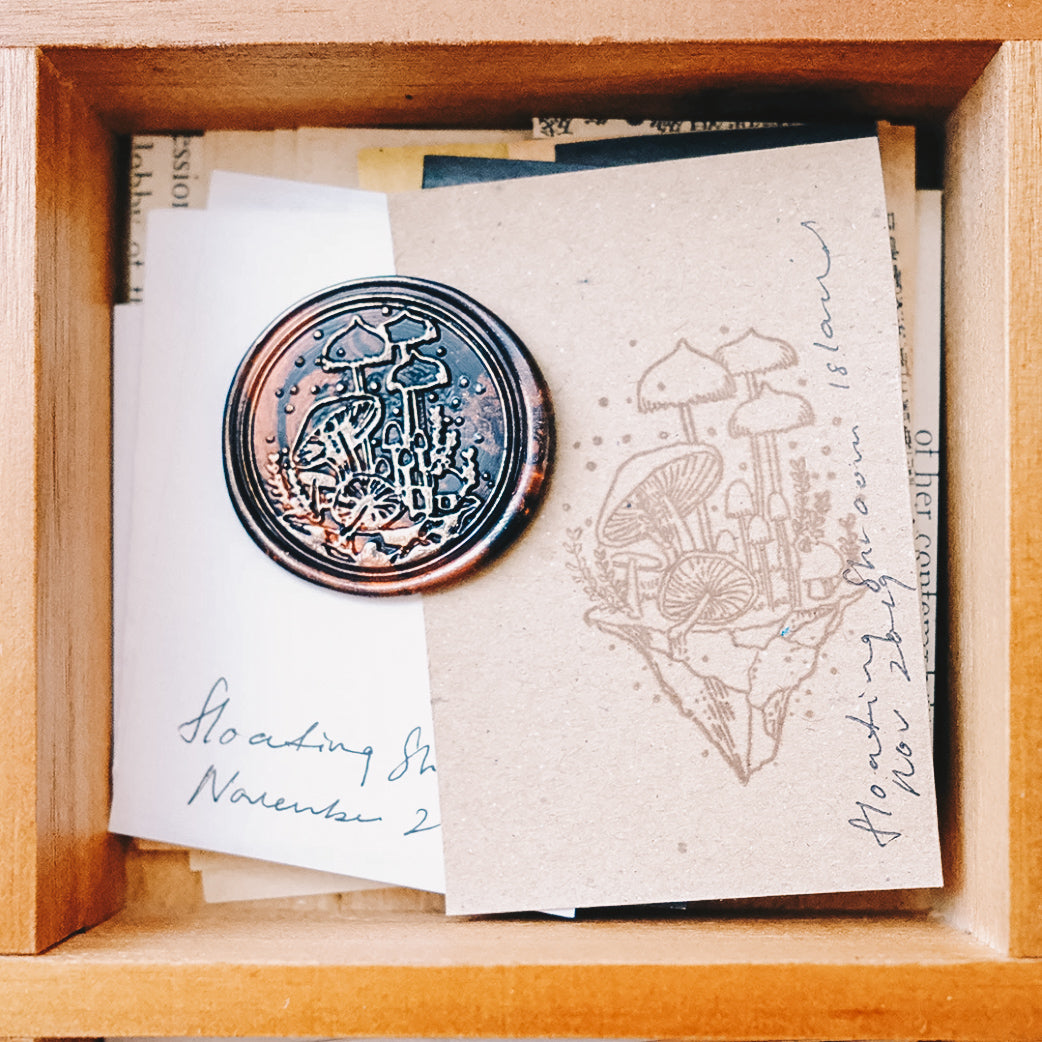 Kurukynki Floating Island: Shroom Wax Seal - Smidapaper Ikigai Shop