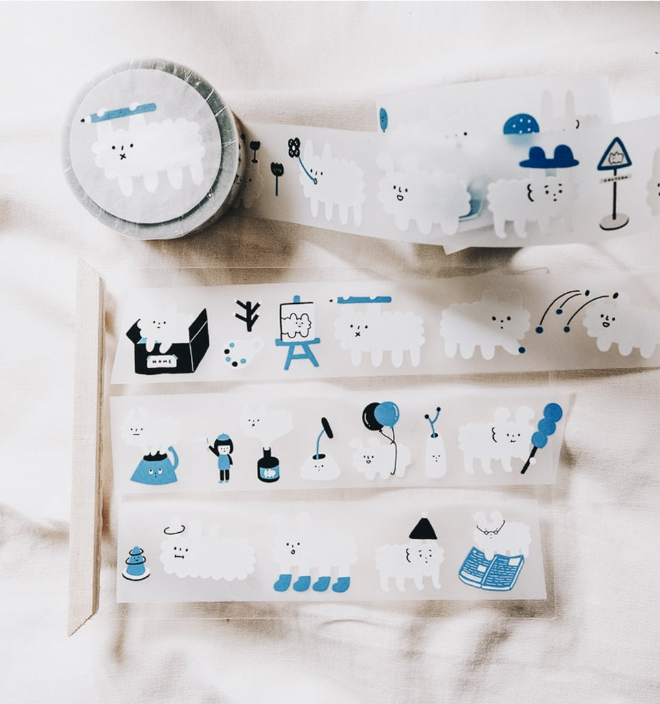Dog Dog Cloud Washi Tape (Matte) - Smidapaper Ikigai Shop