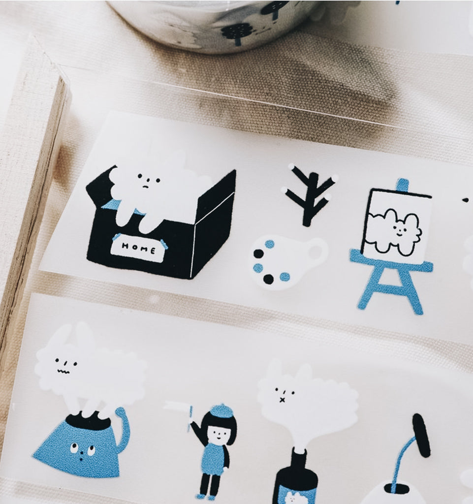 Dog Dog Cloud Washi Tape (Matte) - Smidapaper Ikigai Shop