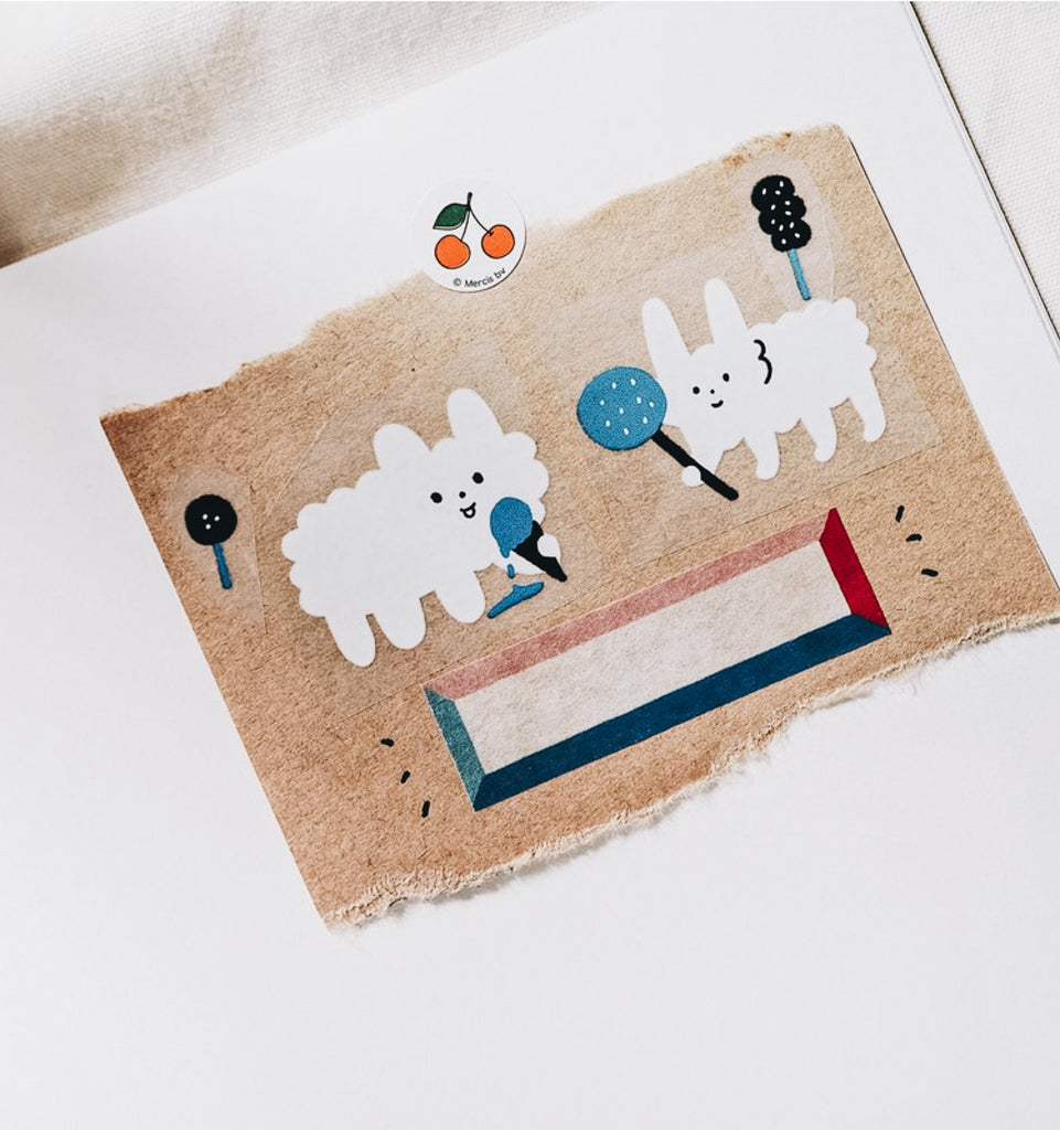 Dog Dog Cloud Washi Tape (Matte) - Smidapaper Ikigai Shop
