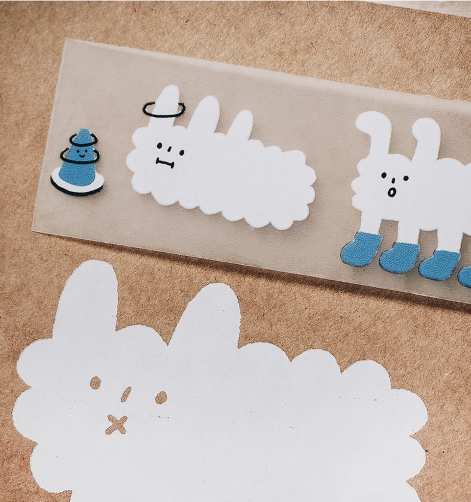 Dog Dog Cloud Washi Tape (Matte) - Smidapaper Ikigai Shop