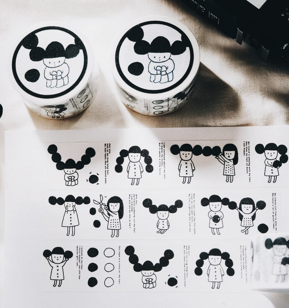 Hair Story Washi Tape - Smidapaper Ikigai Shop