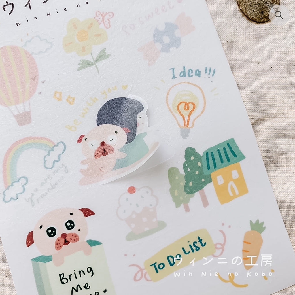 Bubu Sticker Sheets (Set of 2) - Smidapaper Ikigai Shop