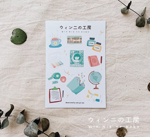 Journal Time Sticker Sheet - Smidapaper Ikigai Shop