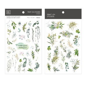 MU Print-On Stickers-105 Ferns and Leaves - Smidapaper Ikigai Shop