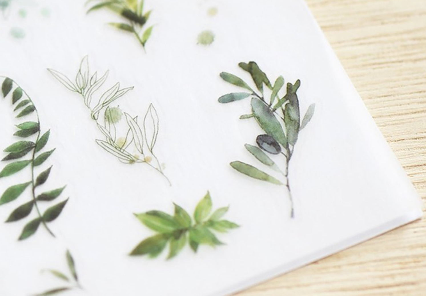 MU Print-On Stickers-105 Ferns and Leaves - Smidapaper Ikigai Shop