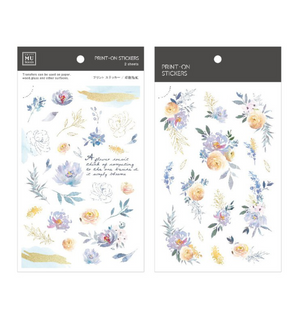 MU Print-On Stickers-107 Pastel Blooms - Smidapaper Ikigai Shop