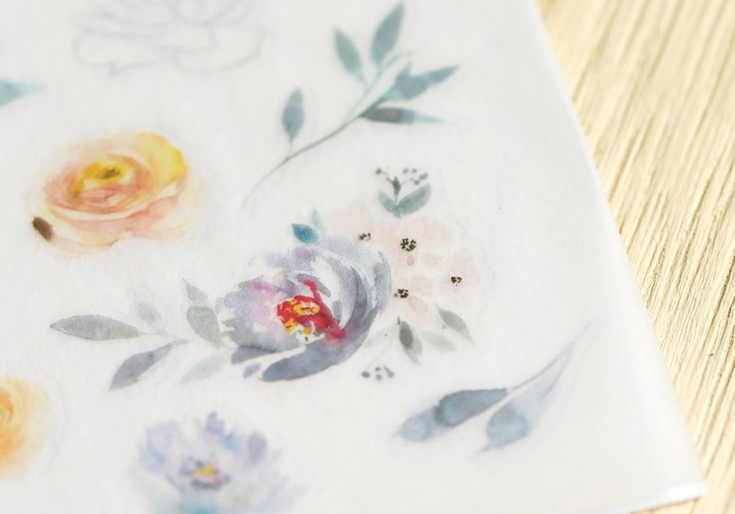 MU Print-On Stickers-107 Pastel Blooms - Smidapaper Ikigai Shop