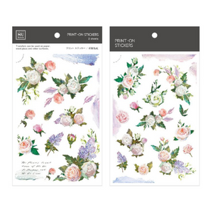 MU Print-On Stickers-108 Flower and the Bee - Smidapaper Ikigai Shop