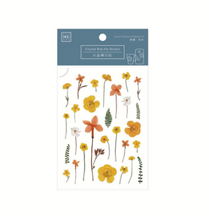 MU Crystal Rub-On Sticker 005 Pressed Honey Flowers - Smidapaper Ikigai Shop