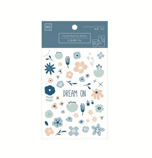 MU Crystal Rub-On Sticker 008 Keep On Dreaming - Smidapaper Ikigai Shop