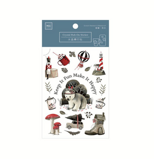 MU Crystal Rub-On Sticker 013 Keep It Fun, Make It Happy - Smidapaper Ikigai Shop